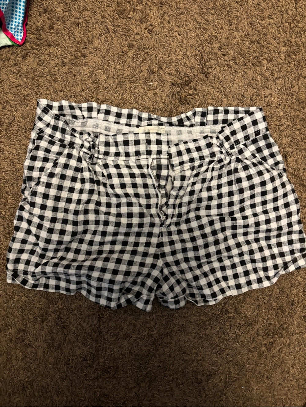 LOFT Black & White Gingham High-Waist Women’s Shorts